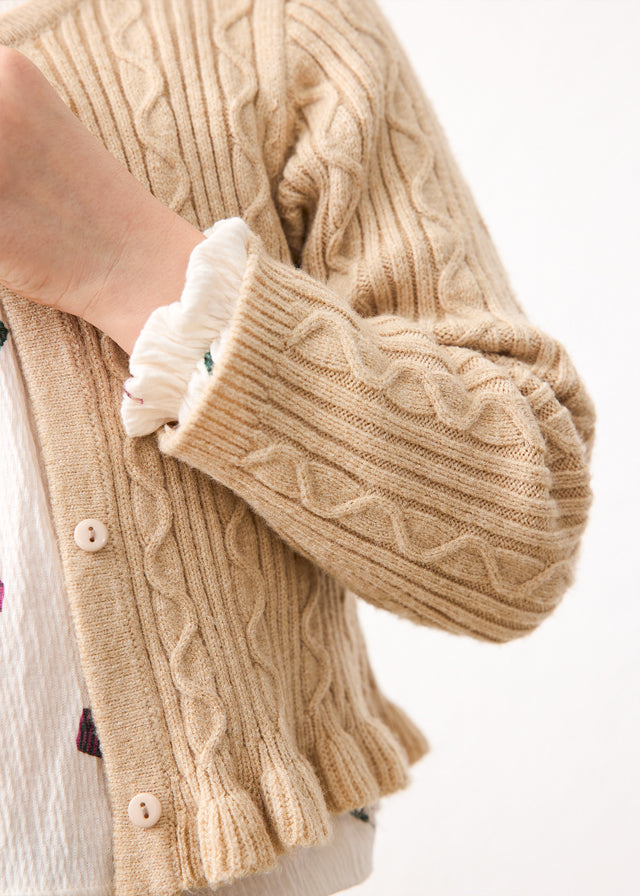 Cardigan con colletto rimovibile bambina Mayoral