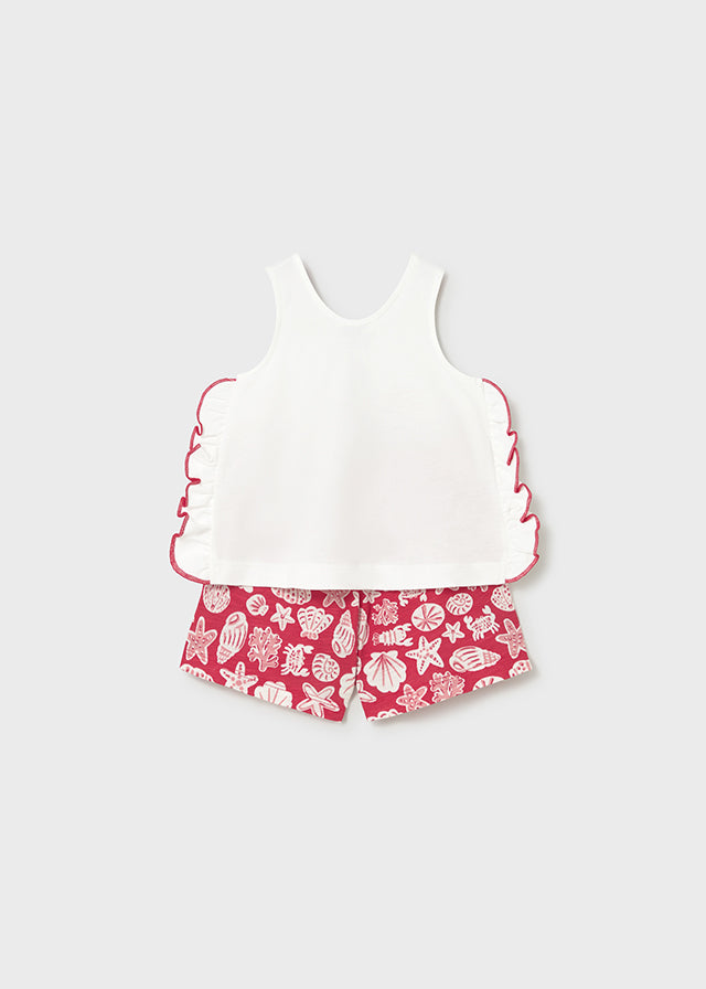 Completo due pezzi con short stampato baby girl Mayoral