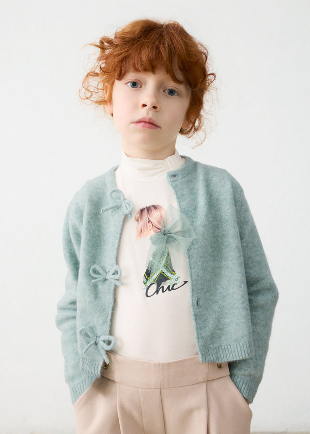 Giacchino a maglia fiocchi bambina Mayoral