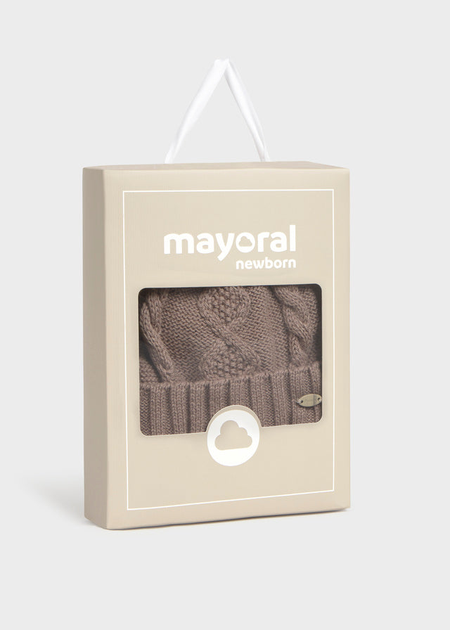 Completo cappello e guanti in tricot neonato Mayoral