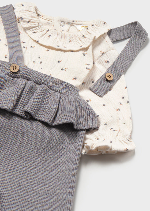 Completo tre pezzi in tricot neonata Mayoral