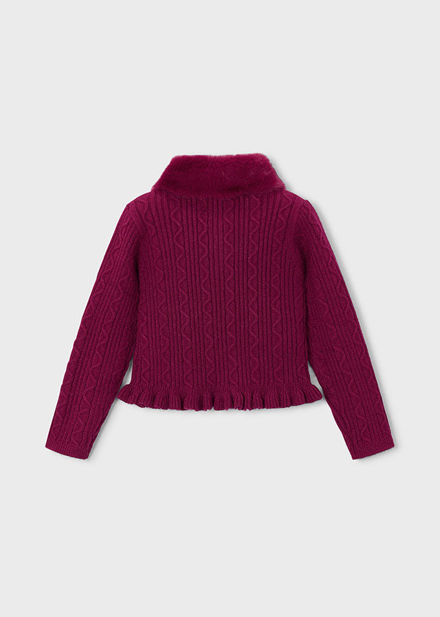 Cardigan con colletto rimovibile bambina Mayoral