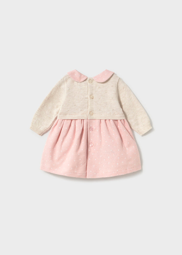 Vestito con corpetto in tricot neonata Mayoral