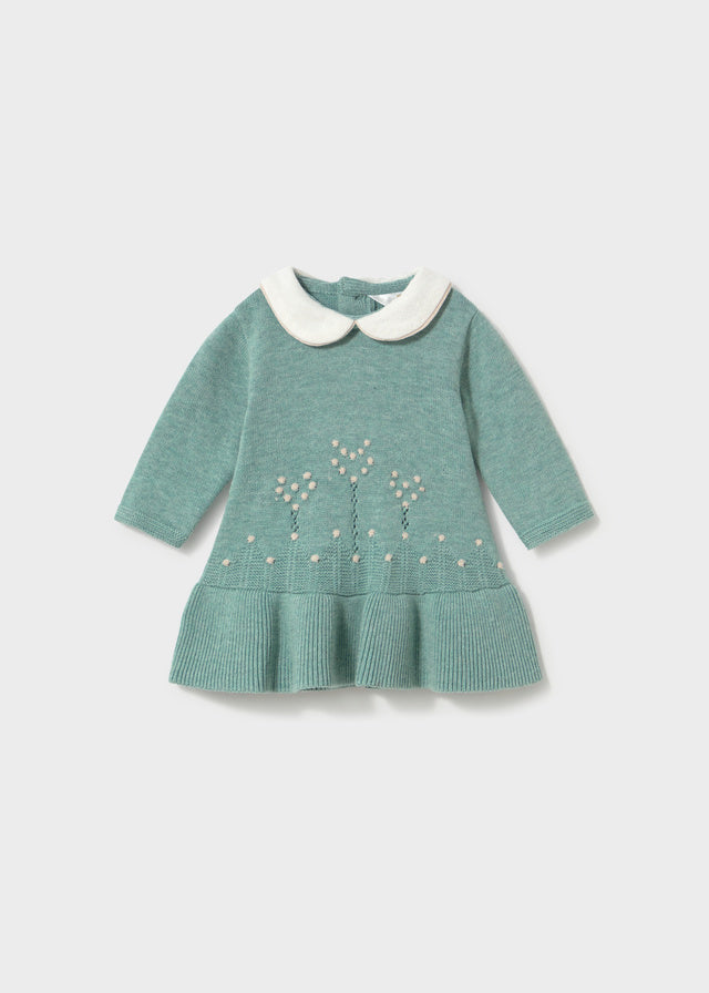 Vestito in tricot con colletto neonata Mayoral