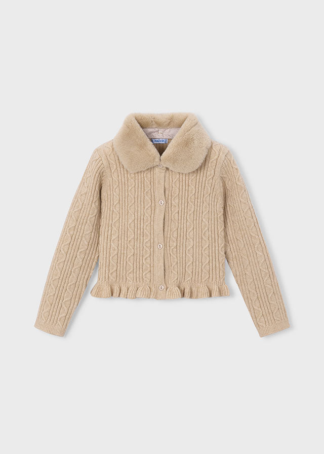 Cardigan con colletto rimovibile bambina Mayoral