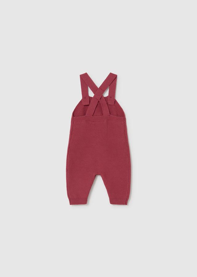 Completo salopette in tricot 3 pezzi in tricot neonato Mayoral