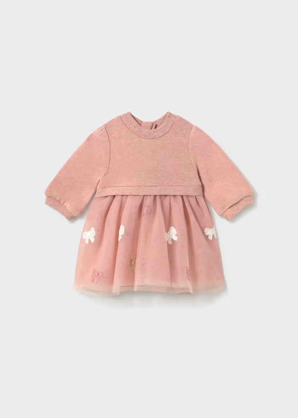 Vestito combinato con tulle neonata Mayoral