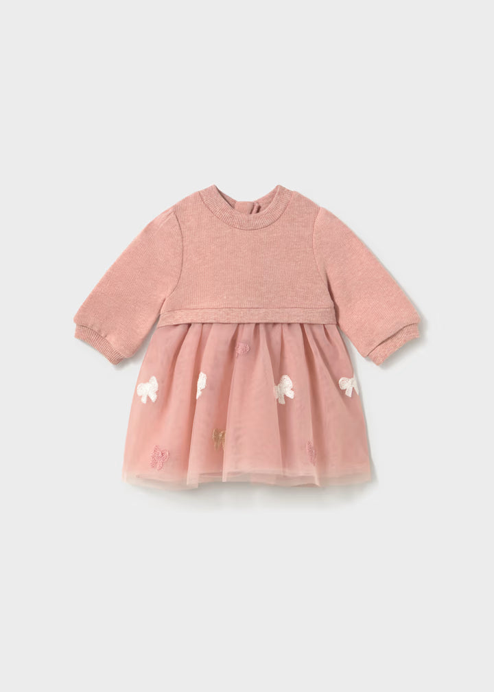 Vestito combinato con tulle neonata Mayoral