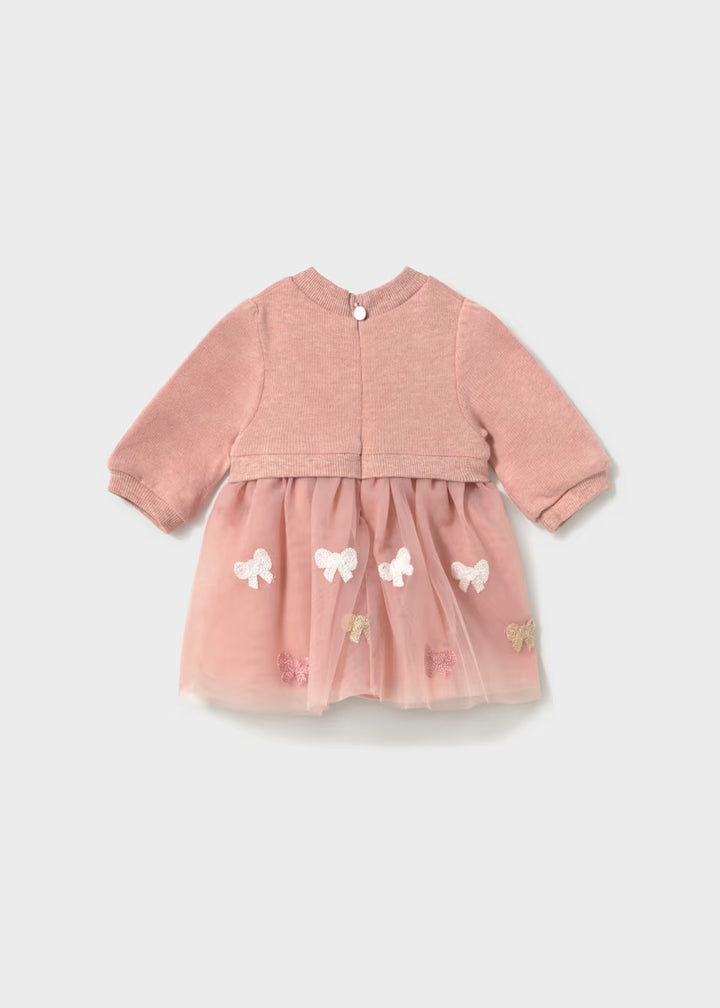 Vestito combinato con tulle neonata Mayoral