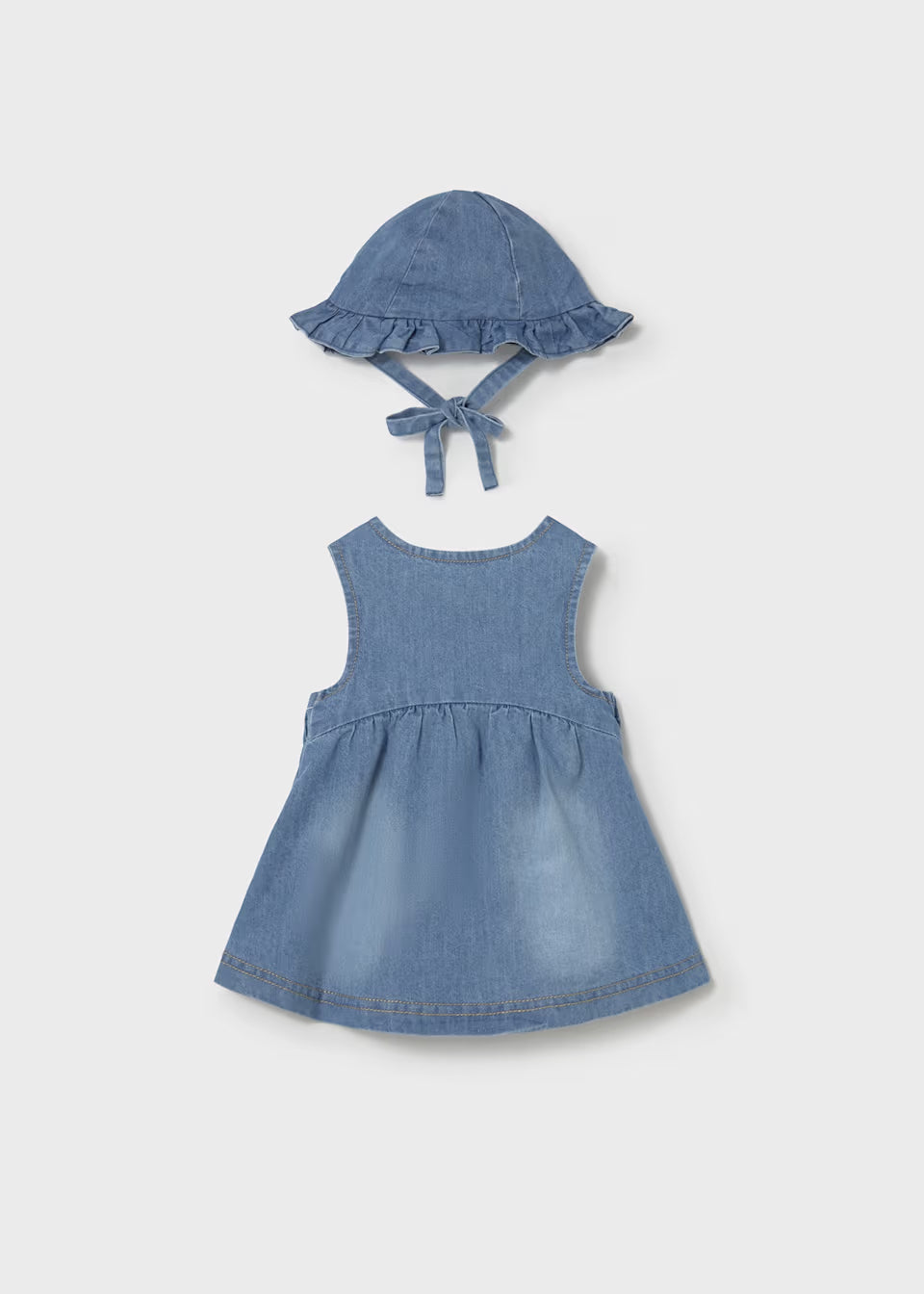 Abito in denim con capello neonata mayoral