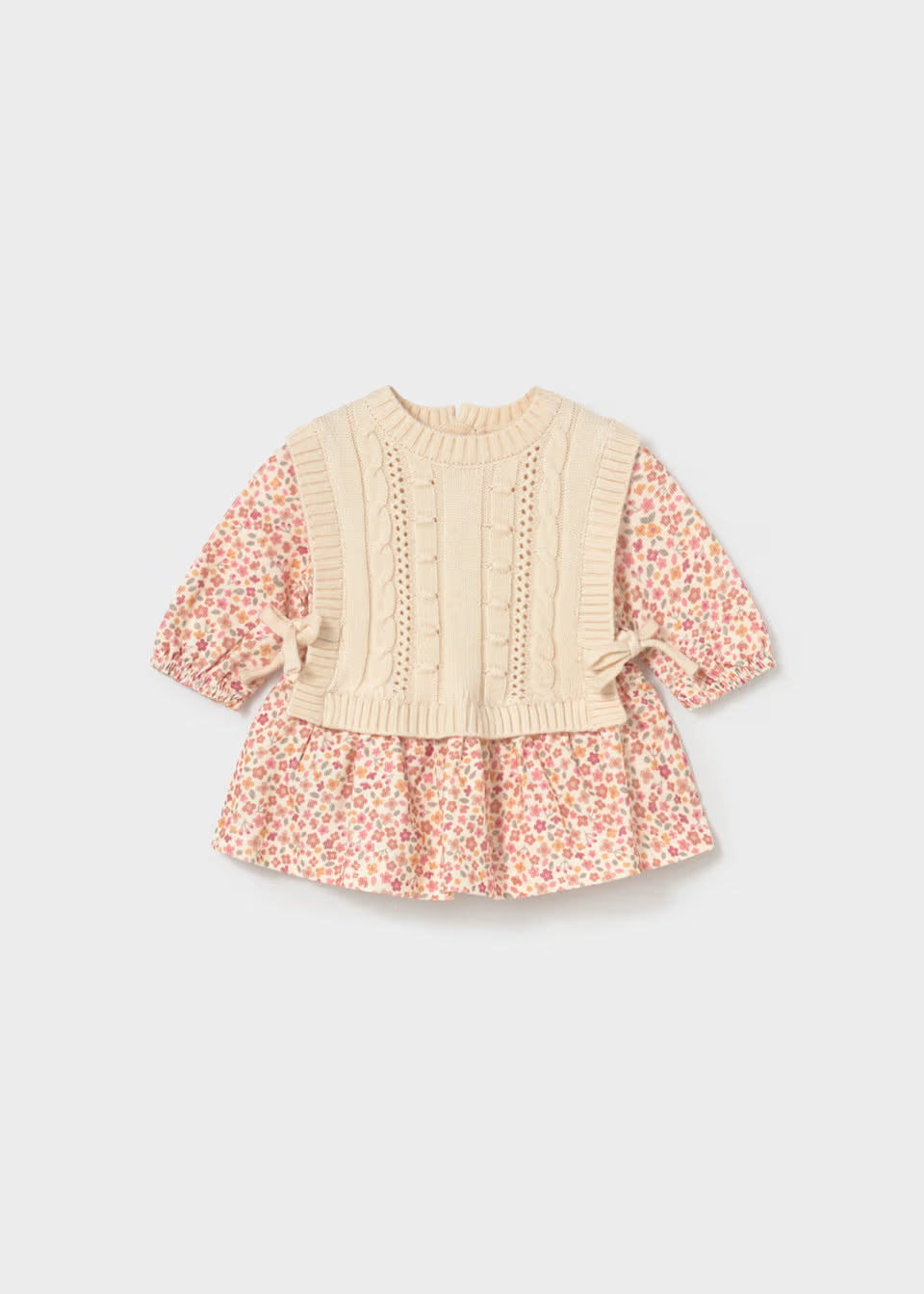 Vestito fantasia con gilet in tricot neonata Mayoral