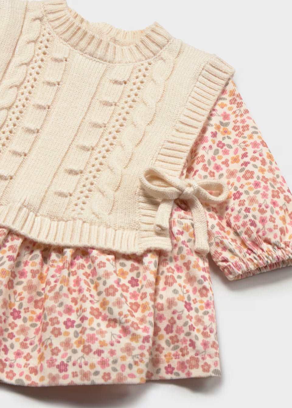 Vestito fantasia con gilet in tricot neonata Mayoral