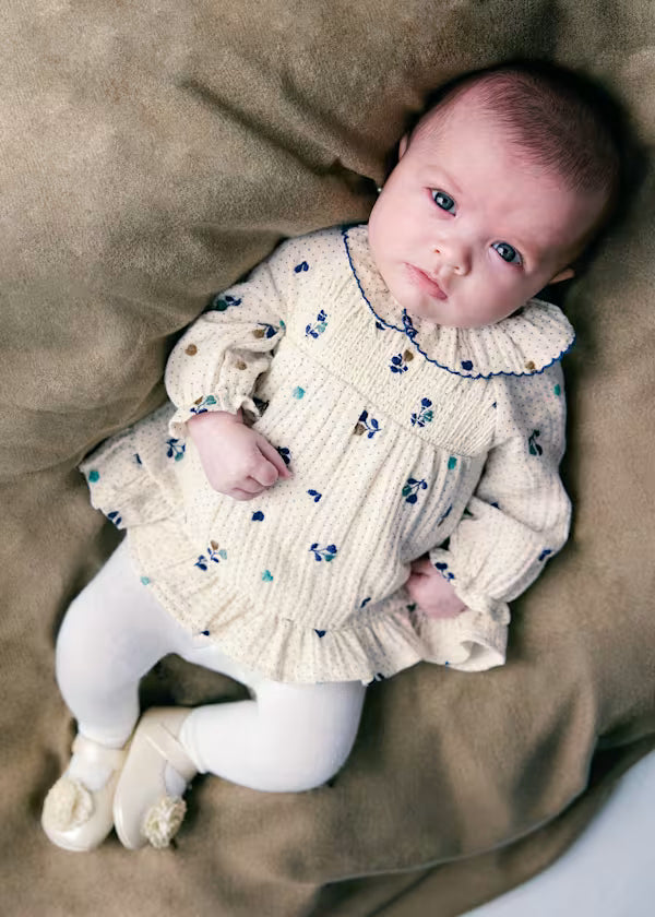 Vestito fantasia con colletto neonata Mayoral