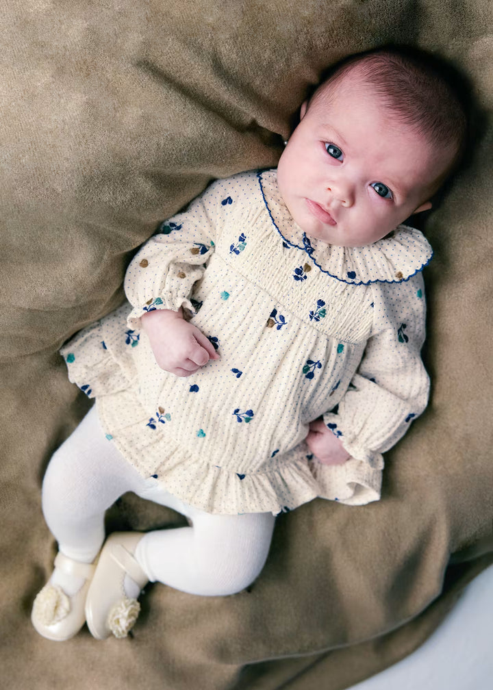 Vestito fantasia con colletto neonata Mayoral