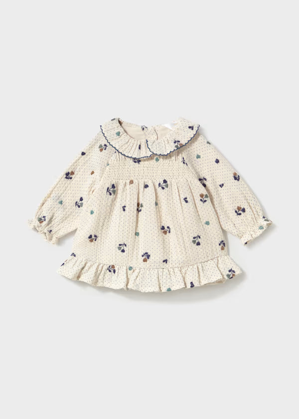 Vestito fantasia con colletto neonata Mayoral