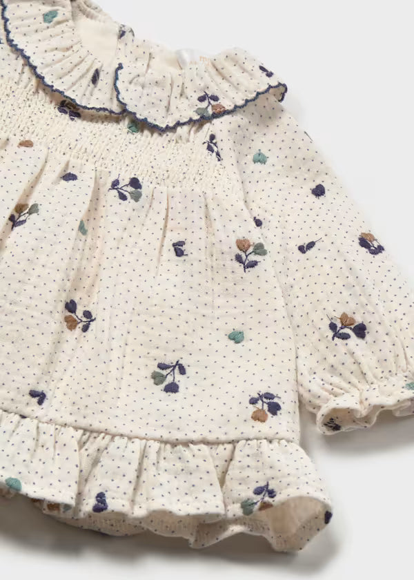 Vestito fantasia con colletto neonata Mayoral