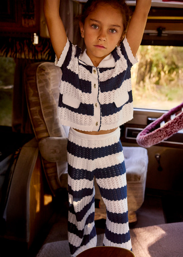 Completo crochet con pantalone lungo bambina Mayoral
