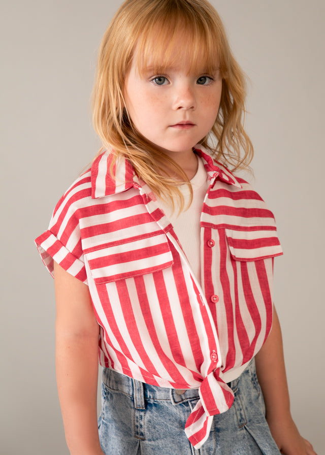 Blusa a righe con canotta bambina Mayoral
