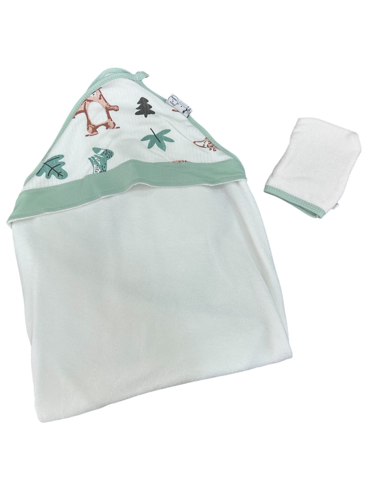 Set regalo con accappatoio e guanto neonato