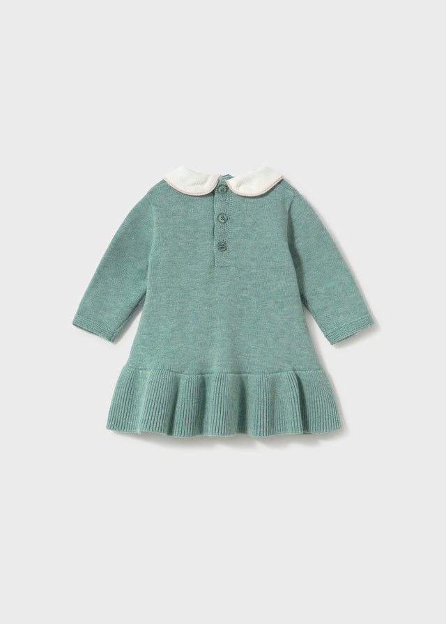 Vestito in tricot con colletto neonata Mayoral