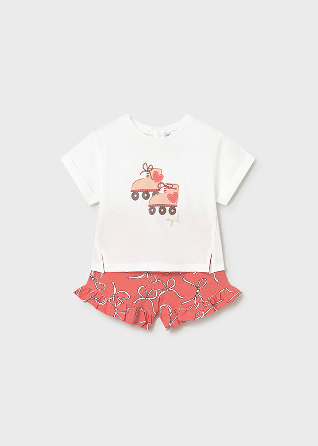 Completo due pezzi con short baby girl Mayoral