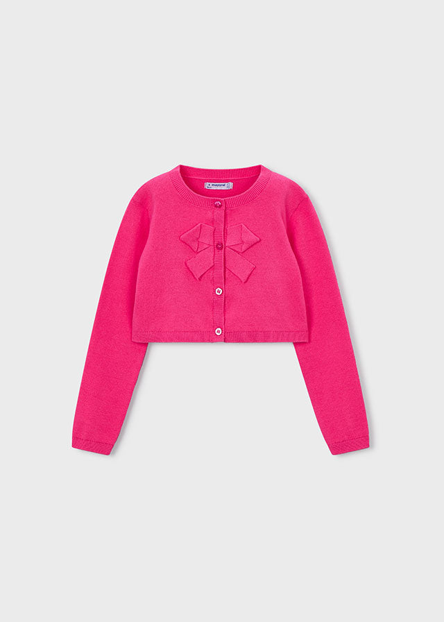 Cardigan tricot con fiocco bambina Mayoral