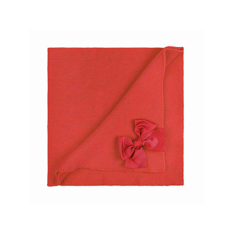 Scialle con fiocco in filo neonata Condor