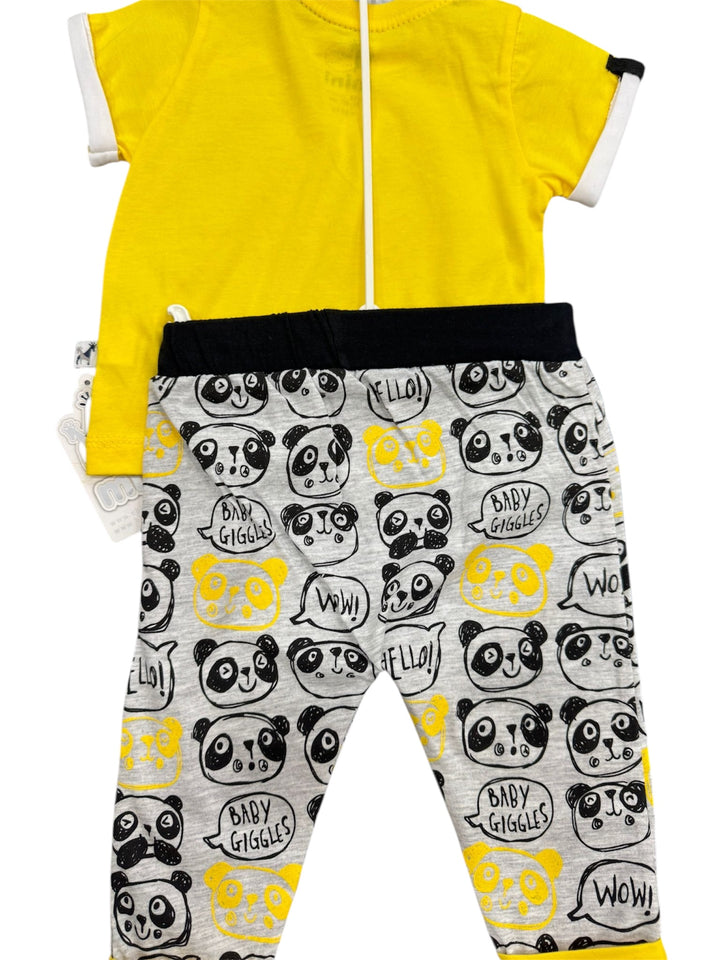 Completo maglietta a maniche corte e pantalone neonato