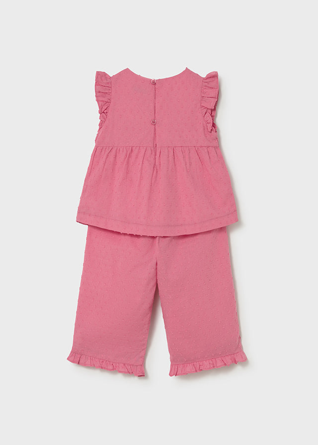 Completo con volant e blusa baby girl Mayoral