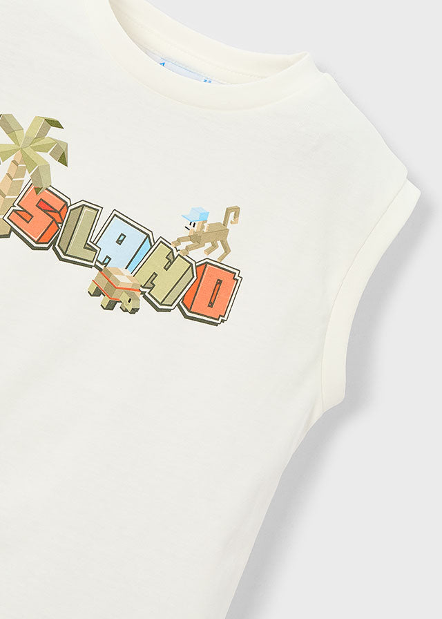 Canotta con stampa island bambino Mayoral