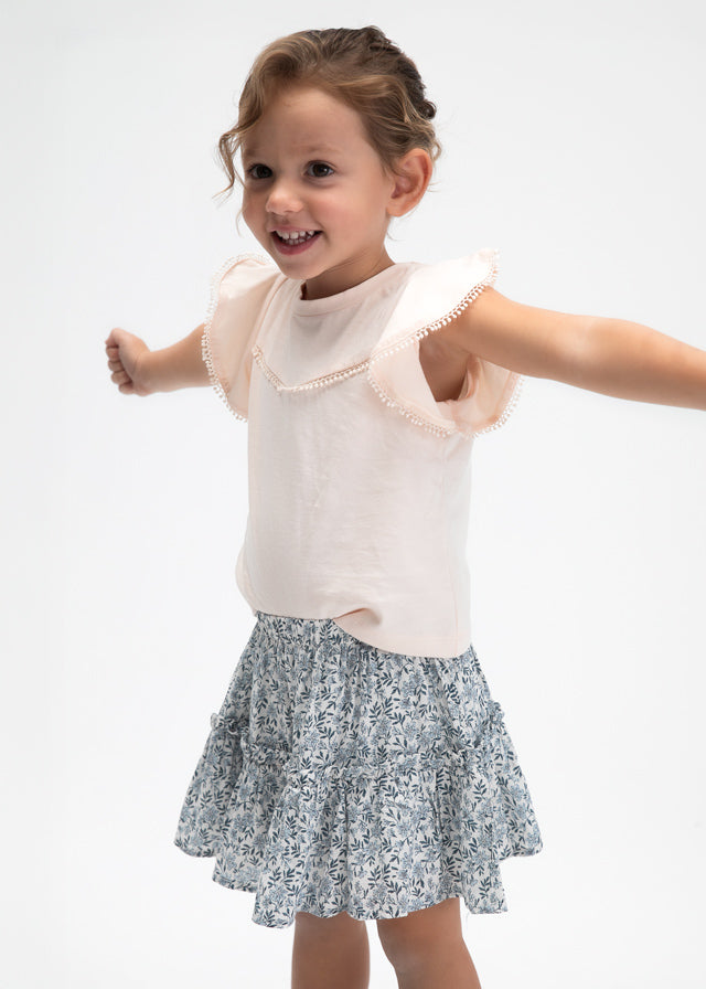 T-shirt con manica volant bambina Mayoral