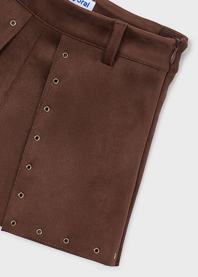 Pantaloncino corto scamosciato bambina Mayoral