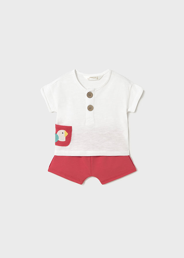 Completo maglietta a maniche corte e pantaloncino neonato Mayoral