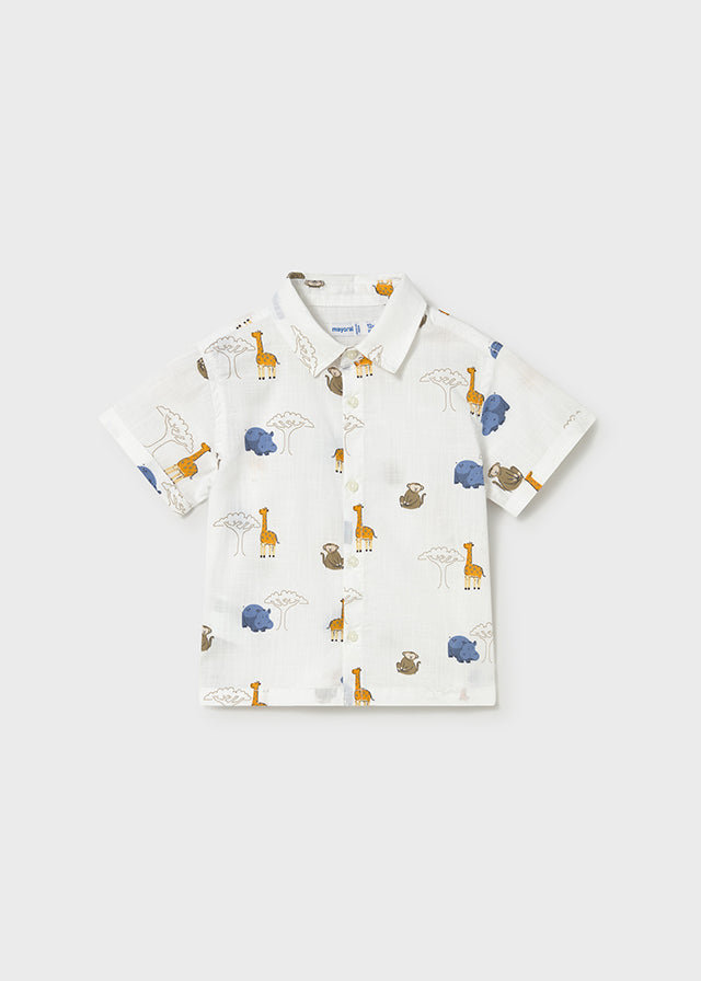 Camicia con stampa baby maschio Mayoral