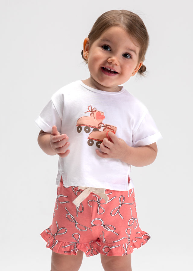 Completo due pezzi con short baby girl Mayoral