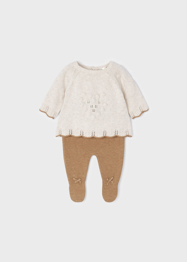 ECOFRIENDS baby girl tricot leggings set