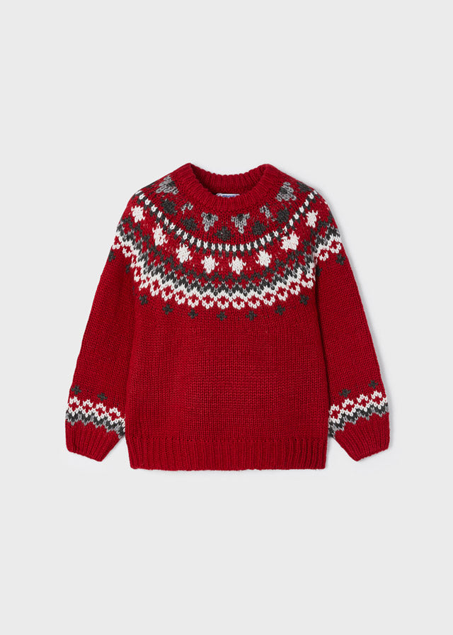 Maglione jacquard bambina