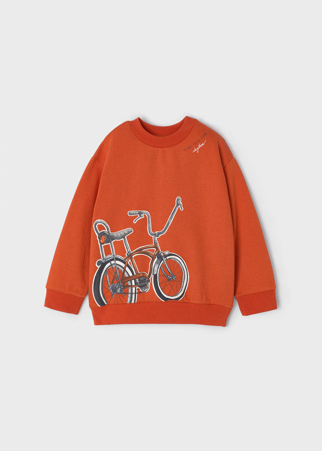 Sweatshirt with ECOFRIENDS child bicycle graphics 