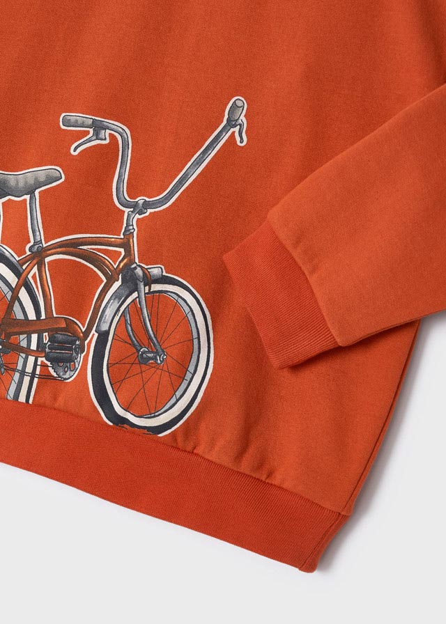 Sweatshirt with ECOFRIENDS child bicycle graphics 