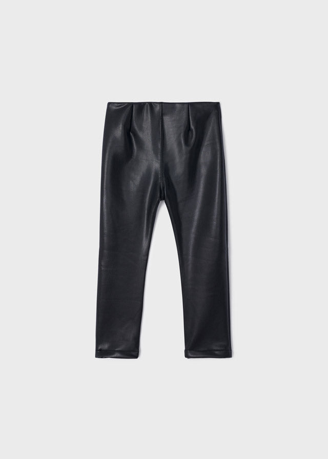 Leggings similpelle bambina