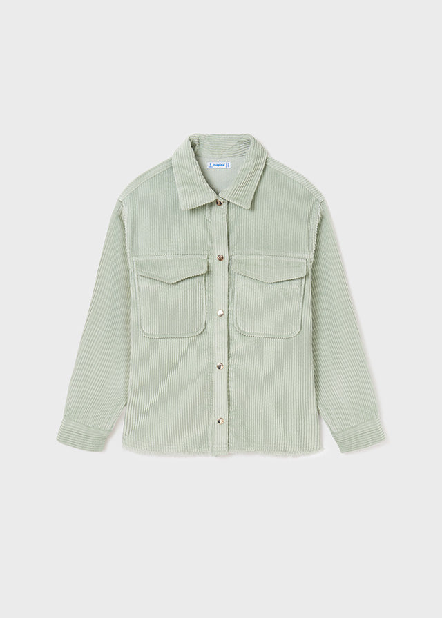 Overshirt di velluto a costine ragazza
