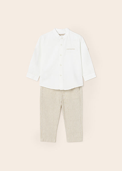 Baby boy linen 2-piece long suit