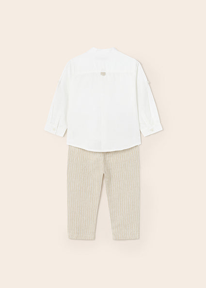 Baby boy linen 2-piece long suit