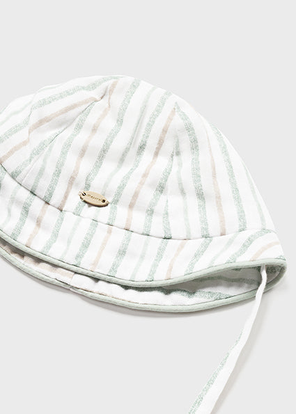 Pagliaccetto corto in cotone sostenibile con cappello neonato