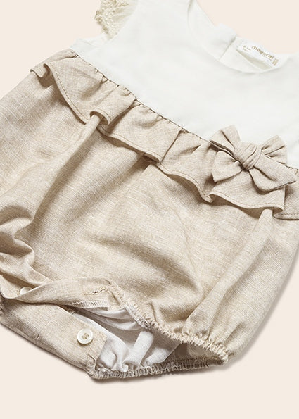 Baby girl linen romper
