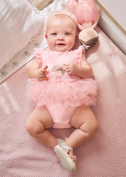 Body tutù cotone sostenibile con fascetta neonata