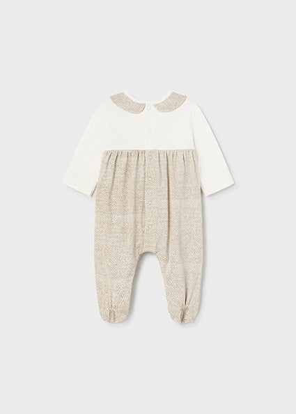 Pigiama colletto cotone sostenibile neonata