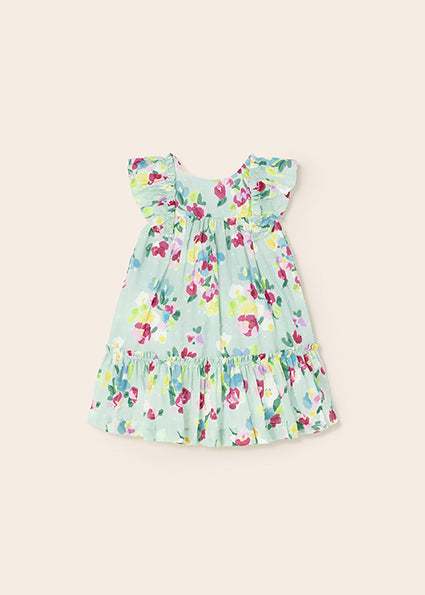 Vestito plumetis stampato cotone baby femmina