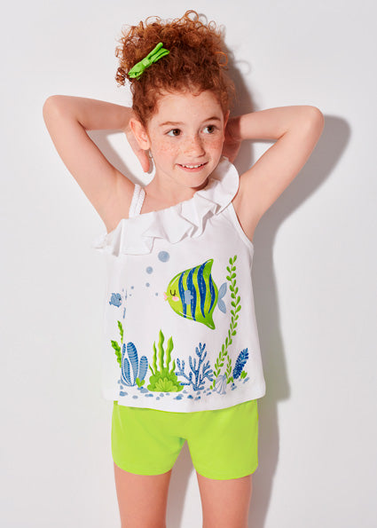 Completo 2 pezzi cotone sostenibile bambina
