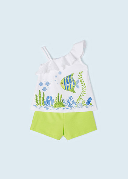 Completo 2 pezzi cotone sostenibile bambina